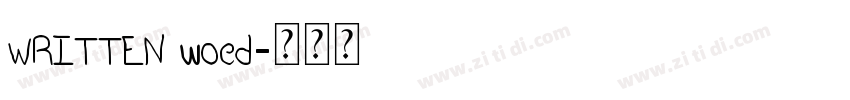 WRITTEN woed字体转换